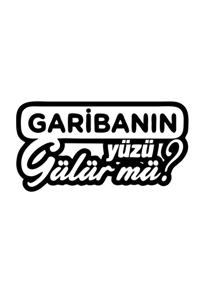 Reysa Tasarım هل وجه الغاري يضحك؟ ملصق سيارة 17×17 سم أسود