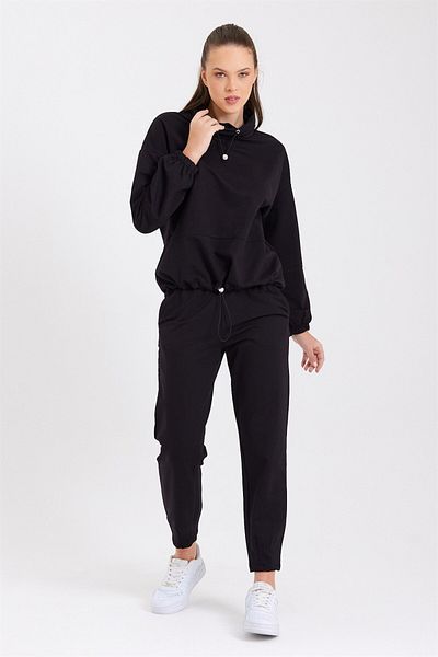VENA Norah Relaxed Fit Sweatpants - Black