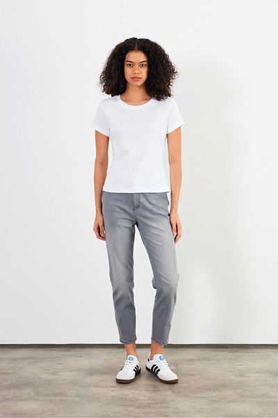 VENA Tricou de bază Rachel Crew Neck Slim Fit - alb