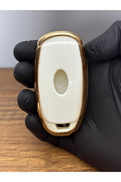 Luxe Aksesuarr Pentru Hyundai Kona Elantra I10 I20 Santa 2019 și mai sus Husă de protecție pentru chei din silicon cu 3 butoane Smart, albă