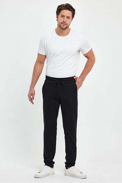 VENA Βαμβακερό παντελόνι Karl Regular Fit - Μαύρο