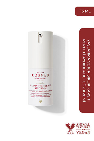 COSMED Revolution Eye Contour Peptide Cream Btx/yaşlanma Ve Kırışıklık Karşıtı Peptitli Göz Kremi 15 ml
