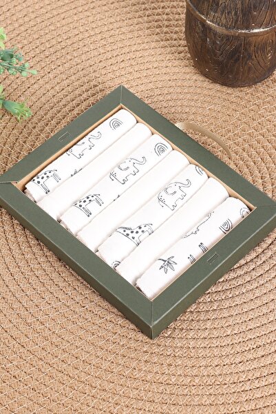 VaVbaby Set of 7 Baby Mouth Wipes – 100% Cotton, Soft and Absorbent Zoo