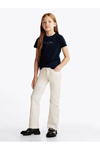 Tommy Hilfiger تي شيرت تومي هيلفيغر للبنات باللون الأزرق