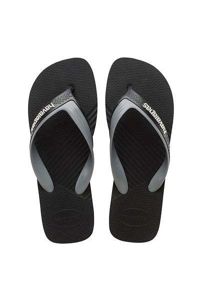 Havaianas Papuci pentru bărbați dublu Blacksteel, gri negru