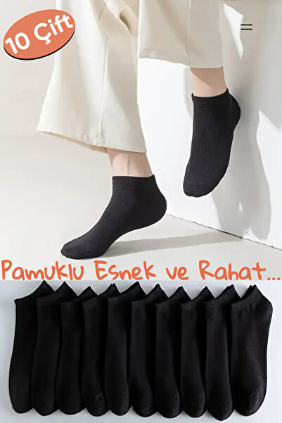 İbrahim Berk Pachet economic de 10 șosete cu ghete negre