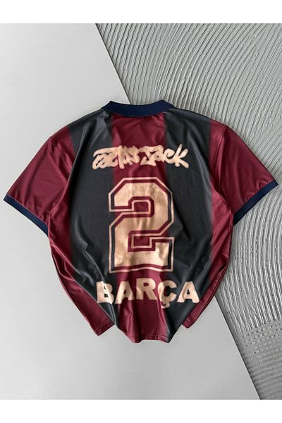 SENTİNEL WEAR Barça Embroidered Premium T-Shirt (Travis Scott Edition)