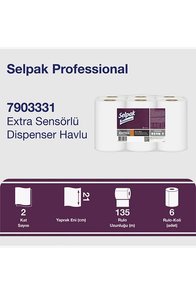 Selpak Professional Selpak Pro Sensor Towel.21cm135m 6 Pieces