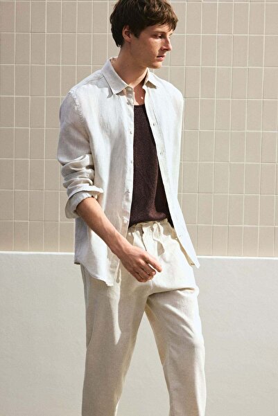 H&M Regular Fit Linen-blend trousers