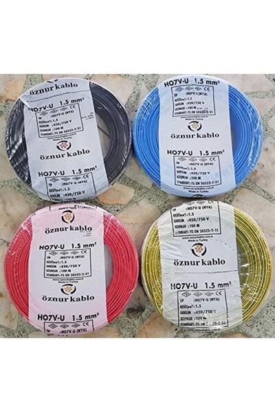 ÖZNUR 1,5 Mm Nya Kablo - 100 Metre Sarı Yeşil