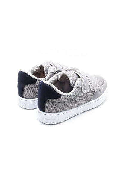 KU&PA SHOES Burber Mesh Çocuk Sneaker - Gri - 6002 - 34