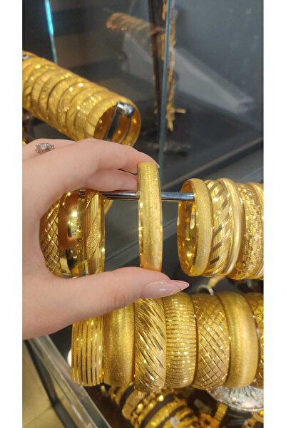 vogutima Kadın Altın Kaplama Bilezik - 10mm Sim Model 24 Ayar Kaplama • Düğün • Nişan • Söz Takı