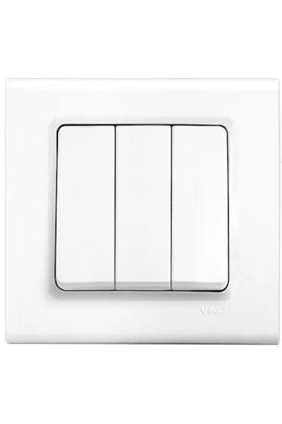 VİKO Viko Linnera Triple Switch with White Frame
