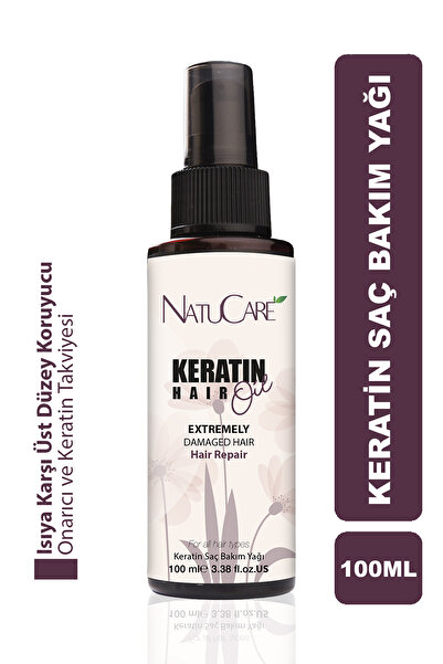 NatuCare Aşırı Yıpranmış Saçlar Için Keratin Bakım Yağı 100ml
