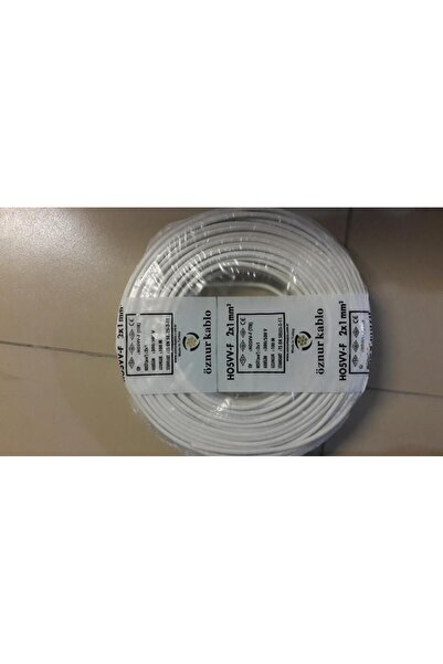 ÖZNUR KABLO TTR 2X1 mm BEYAZ TAM BAKIR 100 MT ÇOK TELLİ YUMUŞAK KABLO