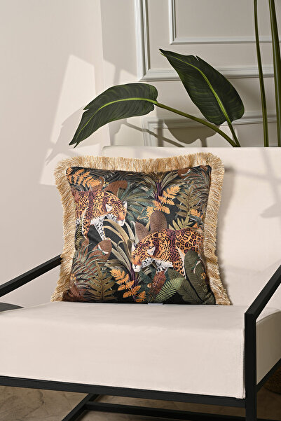 decofav Husă de catifea cu design leopard, cu detaliu Haar Cover