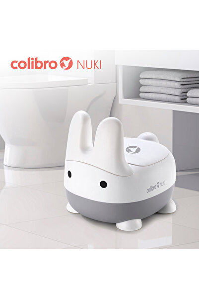 Colibro Nuki Bunny Potty By , With Antistatic Insert And Lid, Rubber Feet, Cloud
