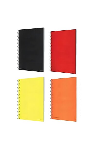ÇINAR DİZAYN 72 Yaprak Kareli A4 Defter Spiralli Defter 4'lü Set