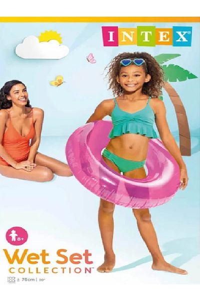 Intex Transparent Swim Tube – Durable Inflatable Pool Ring for Kids & Adults