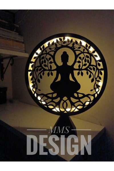 MMS DESİGN Desenli Led Işıklı Dekoratif Aydınlatma Çember Ring Gece Lambası