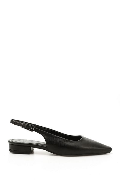 GÖNDERİ(R) Women's / Girls' Black Blunt Toe Open Back Shoes