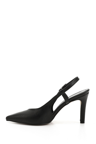 GÖNDERİ(R) Women/Girls Black Thin Heeled Slingback Shoes