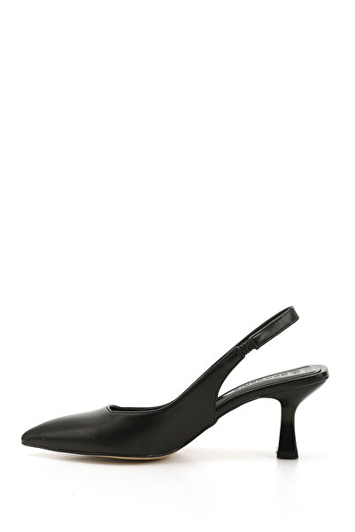 GÖNDERİ(R) Women / Girls Black Pointed Toe Goblet Heel Slingback Shoes