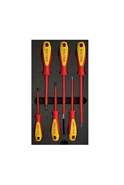 İzeltaş 4140009106 1000V İzoleli Elektrikçi Tornavida Seti (6 Parça)