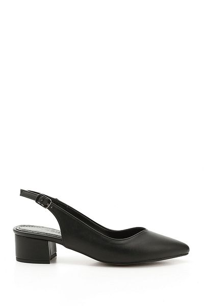 GÖNDERİ(R) Women/Girls Black Pointed Toe Slingback Shoes