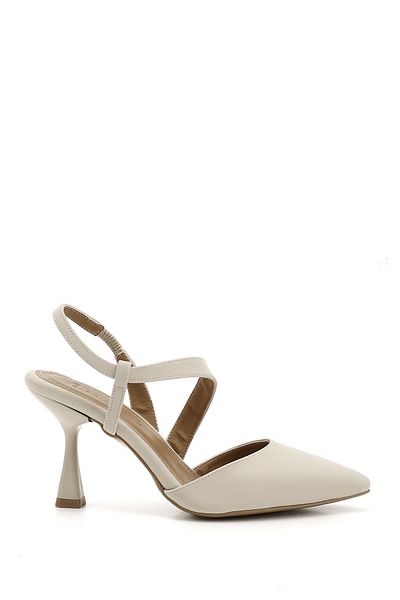 GÖNDERİ(R) Women / Girls Skin Pointed Toe Goblet Heel Slingback Shoes