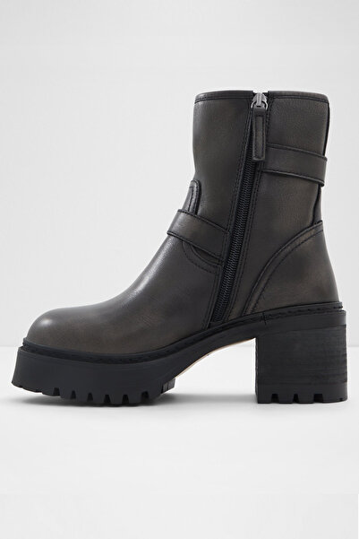 Aldo Palomina-Γνήσιο Δερμάτινο Γκρι Γυναικείες Μπότες