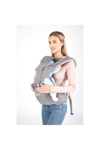 Colibro Marsupiu ergonomic 6 in 1 Colibro Honey cu scaun detasabil, Gri deschis