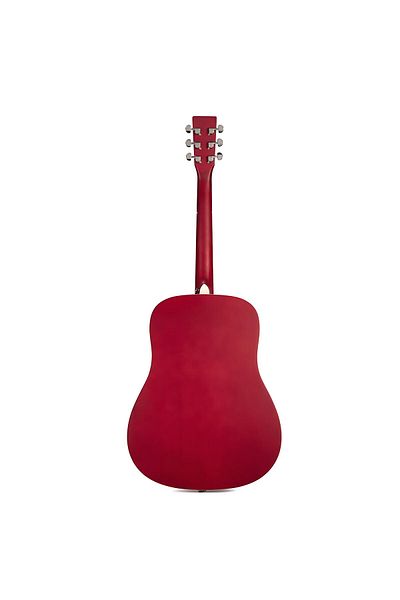 SX SD104GRDS, western dreadnought acoustic guitar, glossy lacquered sunburst red