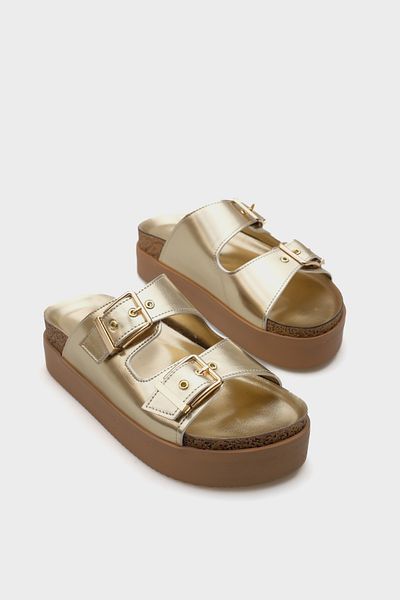 Capone Outfitters Papuci confort pentru femei Margy cu toc cu pană și cataramă dublă