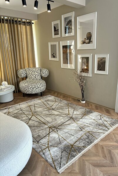 Cool Halı Toskona 425 Hardal Salon Halısı Lazer Kesim Koridor Halısı Kesme Yo...