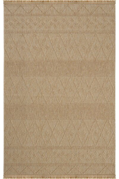 Cool Halı Hasır 620 Bej Halı Etnik Mutfak Halısı Balkon Halısı Ince Halı Kilim Kesme Halı Yolluk Koridor Halı