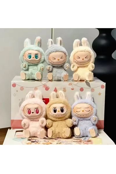 Choice 1pcs Popmart Labubu The Monsters Sit And Party Vinyl Blind Box Heart-beating Macaron &amp; Duoduo Pe