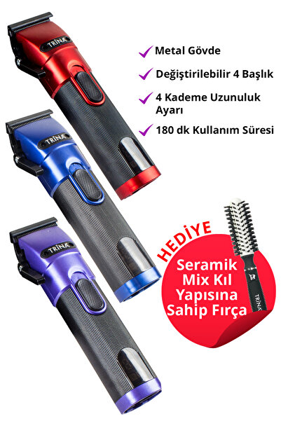 Trina Profesyonel Saç Kesme Makinesi Mor - 71