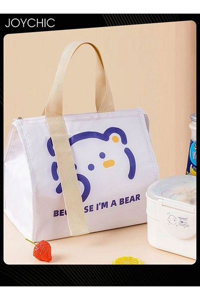 HALAMODO Aluminum Foil Heat Preservation Lunch Bag Water and Oil Proof Food Insulation Bag with Handle Strap