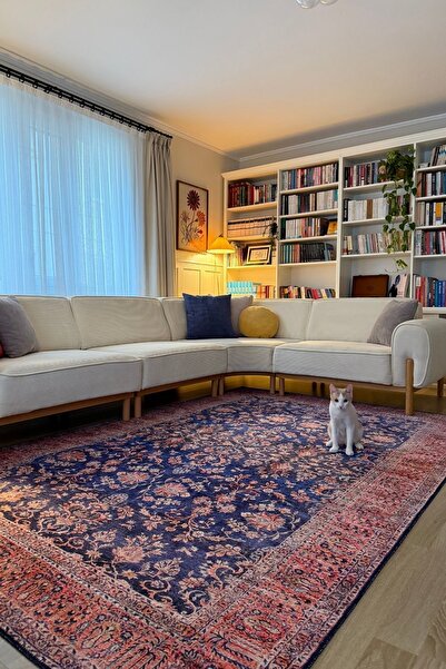 Cool Halı Private Renkli Eskitme Halı Vintage Halı Yolluk Dijital Baskı Halı Çiçekli Otantik Halı Salon Halısı