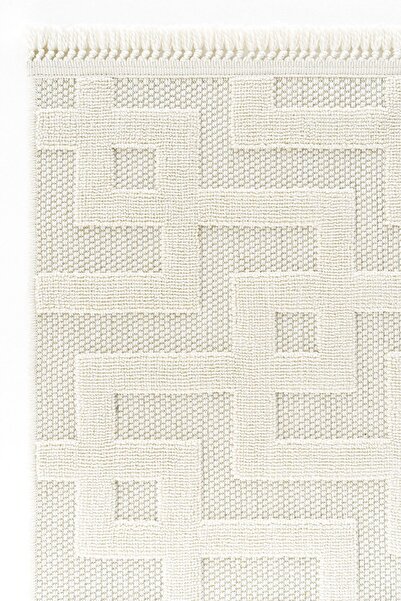 Cool Halı Oscar 7511 Krem Hav Toz Vermez Hasır Dokulu Salon Mutfak Koridor Halısı