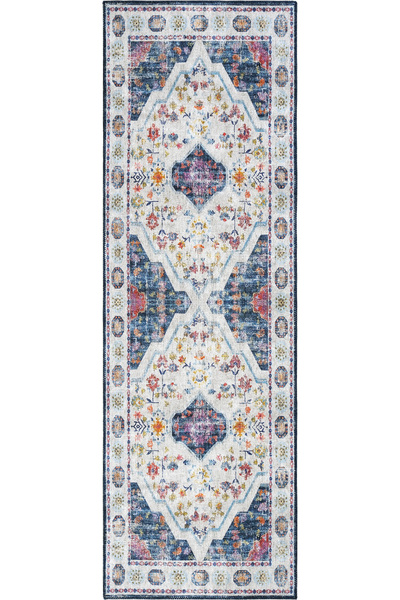 Cool Halı Private Renkli Yolluk Eskitme Otantik Desen Hol Koridor Halısı Yıka...