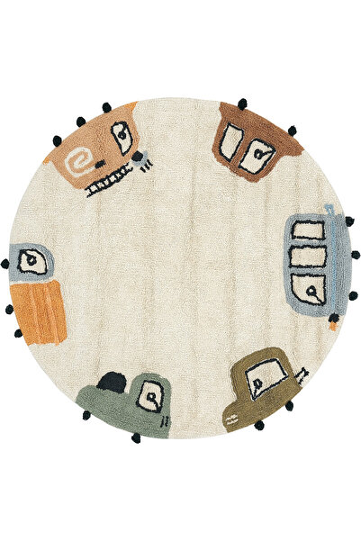 Cool Halı Cool Cotton Krem Bebek Halısı Makinede Yıkanabilir Kaymaz Yumuşak A...