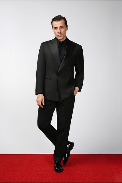 Kiğılı Oversize Extra Comfortable Fit Pointed Collar Double Breasted Tuxedo & Groom Suit