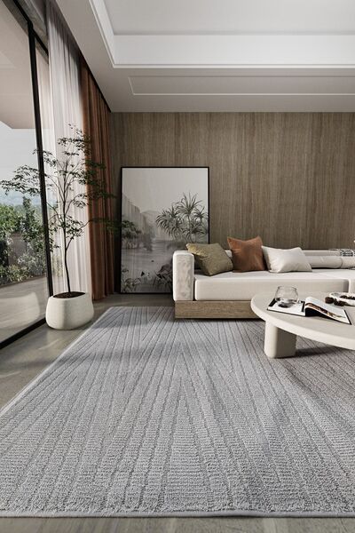 Cool Halı Newyork 3107 Gri Yumuşak Tuşeli Halı Kilim Salon Koridor Kesme Yoll...