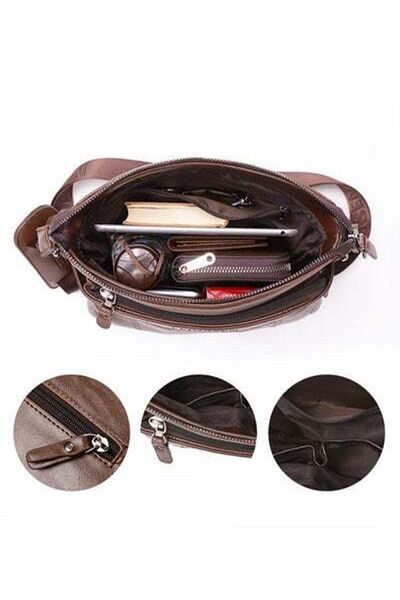 HALAMODO 2 Pack Business Bag Set Brown