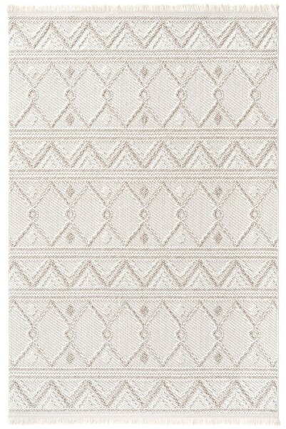 Cool Halı Mikasa Mks 03 Beyaz Bej Yumuşak Dokulu Halı Kilim Salon Koridor Yolluk Dokuma Makine Halısı