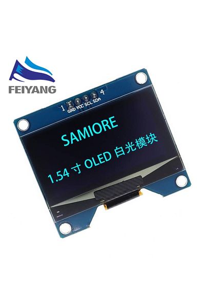Choice وحدة شاشة OLED مقاس 1.54 بوصة 4 سنون باللون الأزرق و4 سنون باللون الأبيض والأزرق ومحرك Ssd1309 متوافق مع Ch1116 Spi In