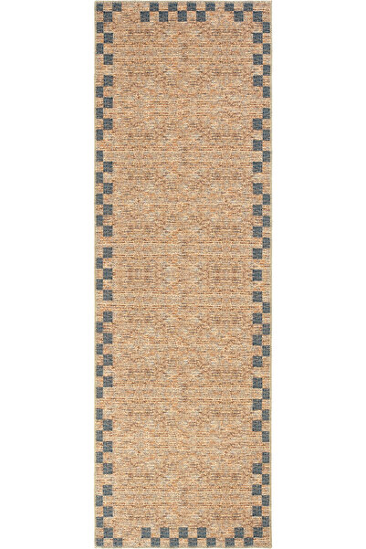 Cool Halı Private Turuncu Yolluk Eskitme Dama Desenli Hol Koridor Halısı Yıka...