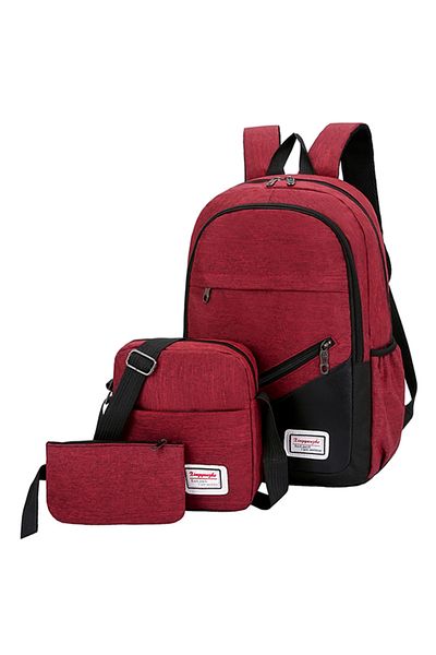 HALAMODO 3-Piece Composite Bag Set Red